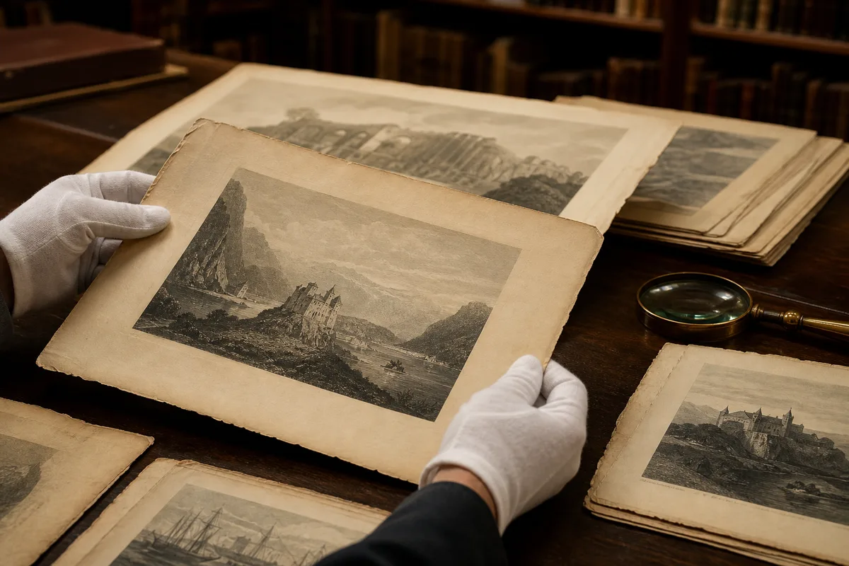 Lithographie ancienne évoquant le Paris des années 1840